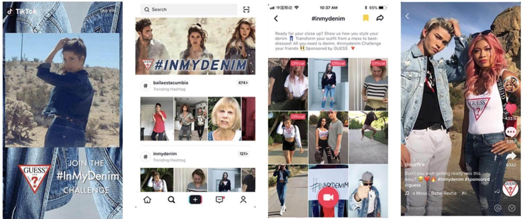 返校季期间，时尚品牌Guess在北美市场发起#inmydenim而广受欢迎